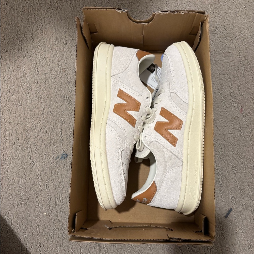 New Balance Beige and Brown Sneakers